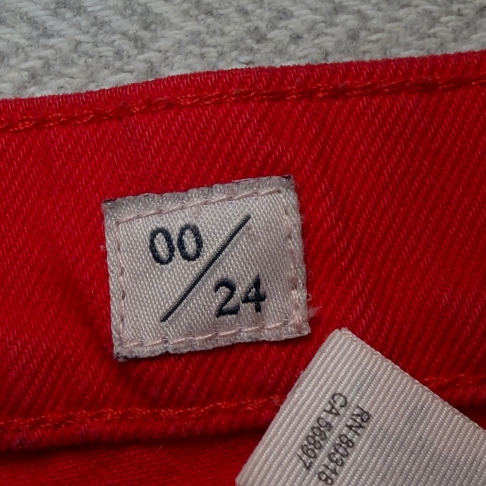 Lucky Brand Red Jean Shorts.  Size 00 - Picture 10 of 12